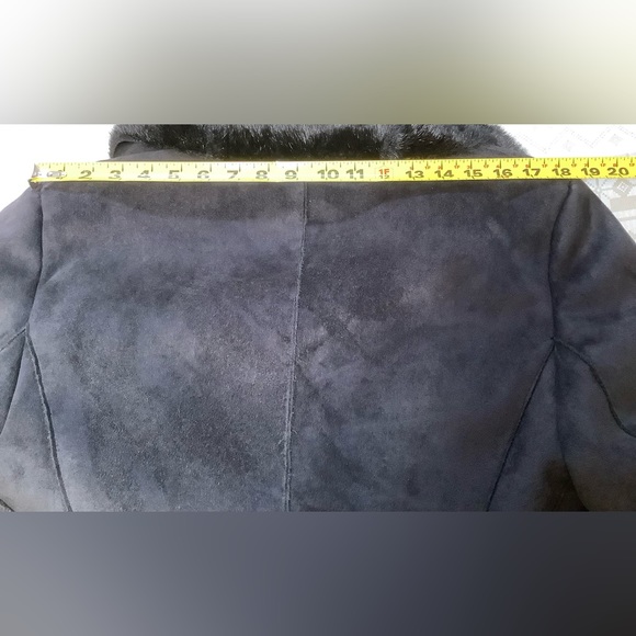 Giacomo Jacket Women’s Size Large Snaps Pockets Faux Suede Faux Fur Black - Picture 13 of 16